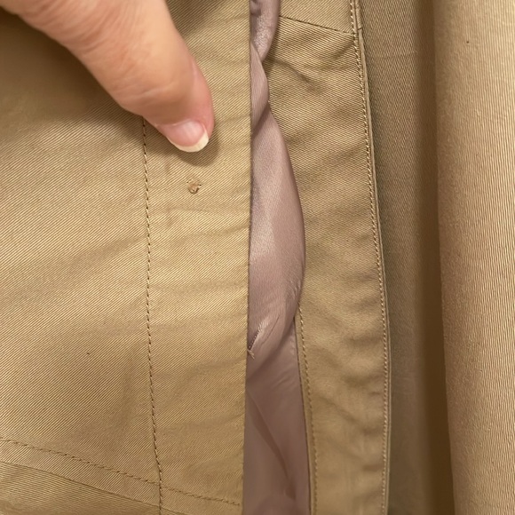 Garnet Hill Hoodie Poncho zipper and snap front women’s Large Tan button sleeve - Picture 5 of 16